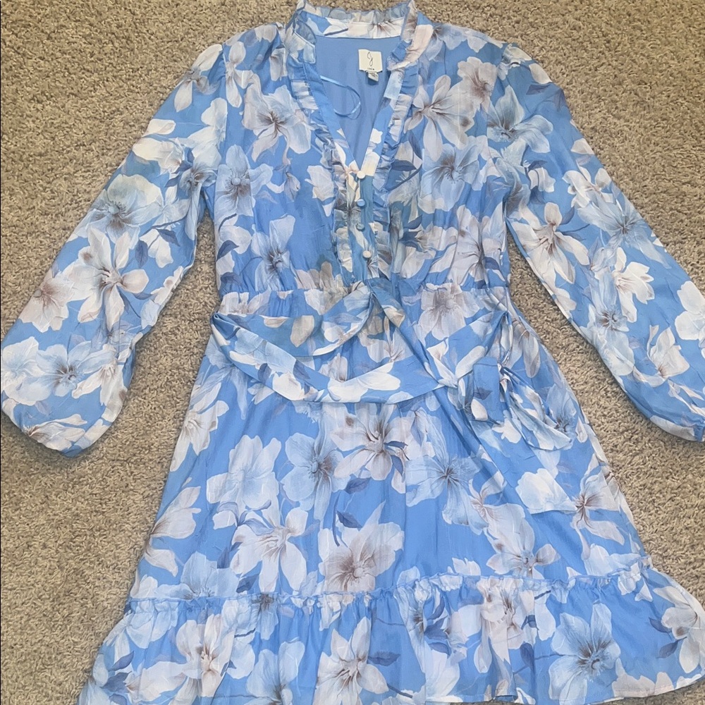 Floral Blue Dress